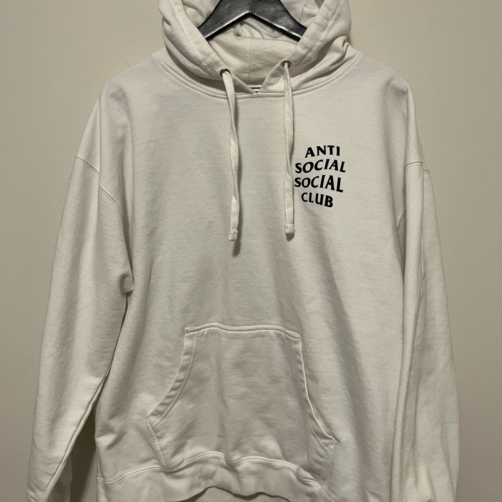 Anti Social Social Club White Sweater Relaxed Fit Cotton